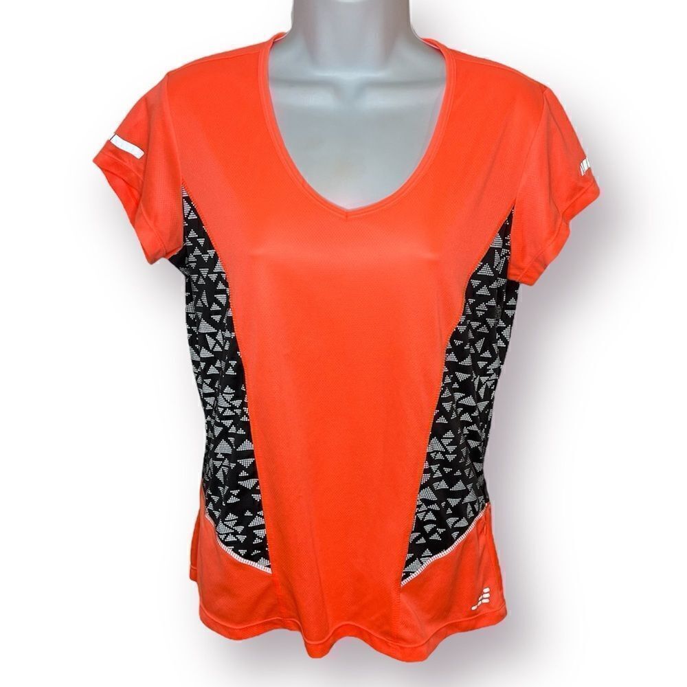 Academy BCG Bio Viz 360 Reflective Athletic Top VNeck Sport Tee Neon Orange M